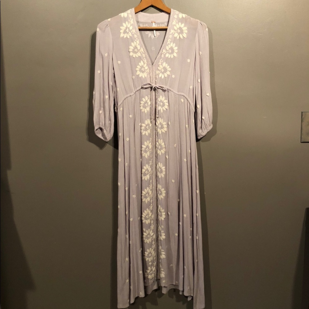 Embroidered Fable Midi Dress